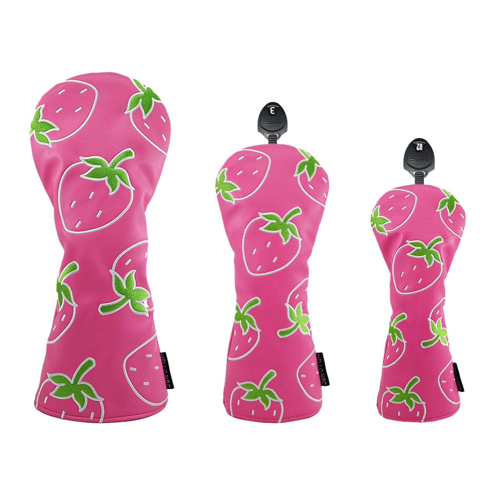 Golf Equipment Gifts - Çilek Baskılı Ahşap Başörtüsü Koruyucu Ekipman
