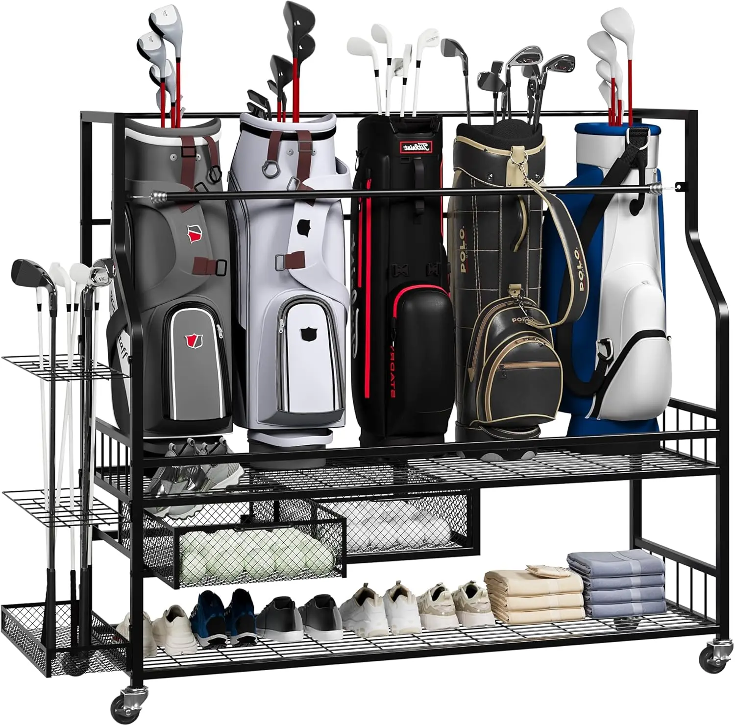 Çok Fonksiyonlu Tekerlekli Gol - Golf Equipment Garage Organizer incelemesi ve fiyatı