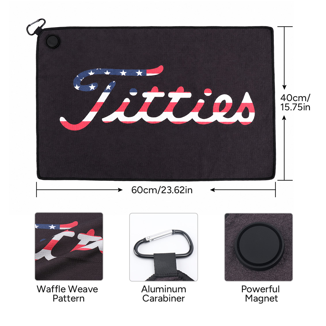 Amerikan Bayraklı Manyetik Gol - Golf Towel Waffle incelemesi ve fiyatı